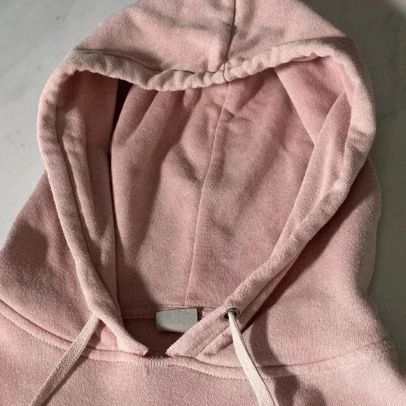 VANS Sweatshirt Women’s Size Small Pink Hoodie Pullover Checkered Sleeves Mauve - Picture 5 of 7